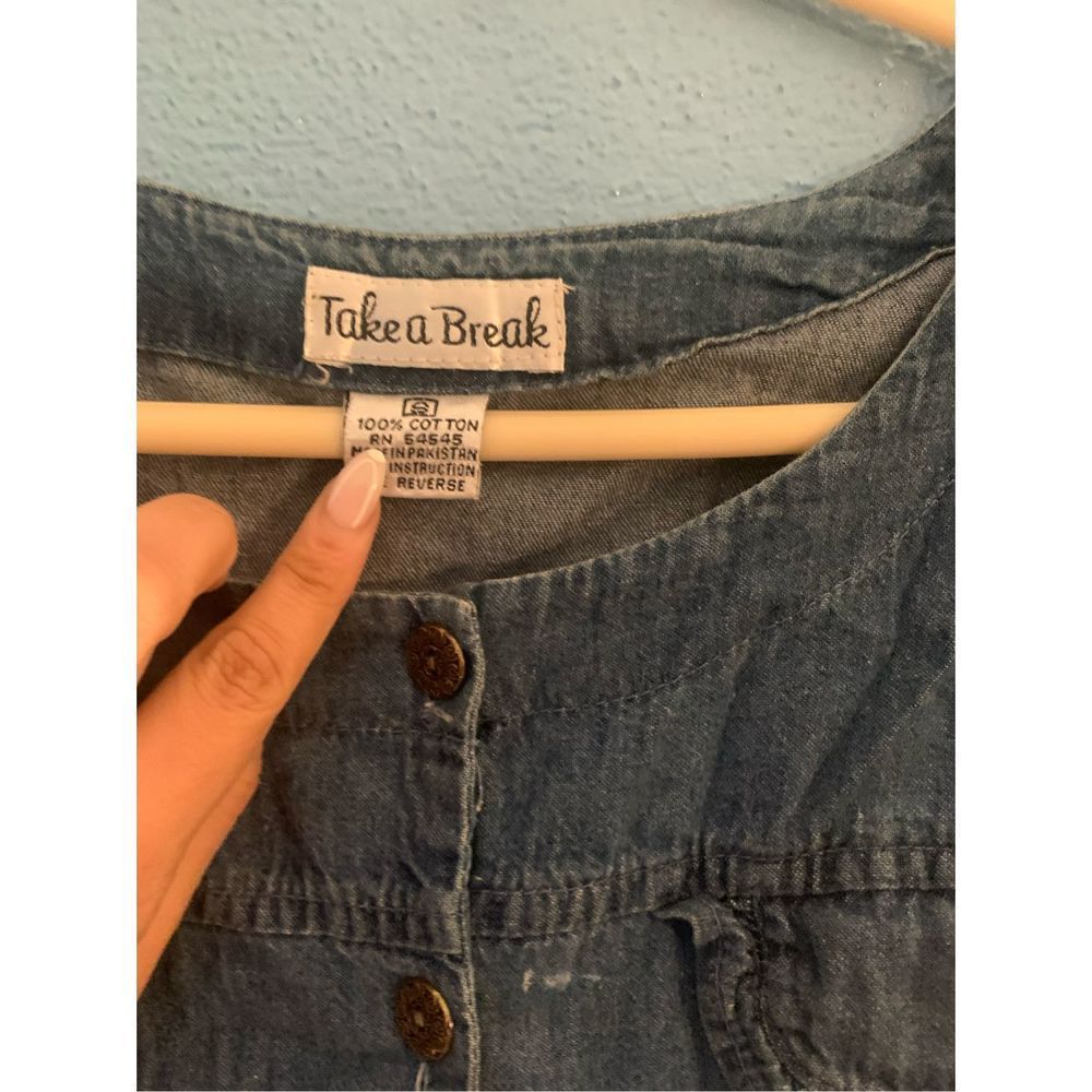 Vintage Denim Top Size Small - Picture 3 of 6